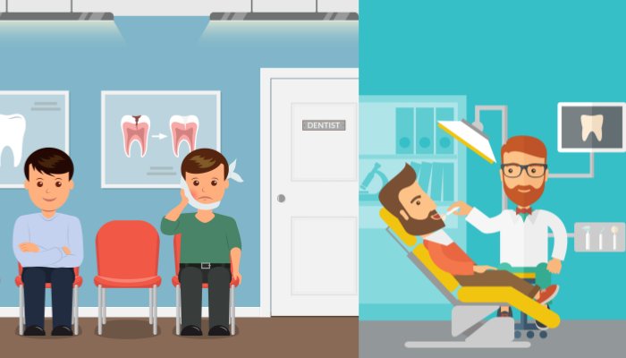 An Illustrated Image Showing The Patients And Dentist In A Indian Professional Dental Clinic - Representing The Automation Concept In Indian Dental Industry.